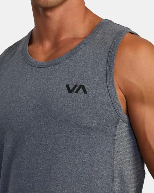 Rvca Sport Vent Tank Top Charcoal Heather SportMen Tees and Tanks