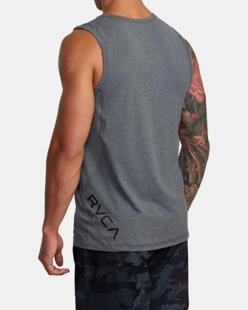 Rvca Sport Vent Tank Top Charcoal Heather SportMen Tees and Tanks