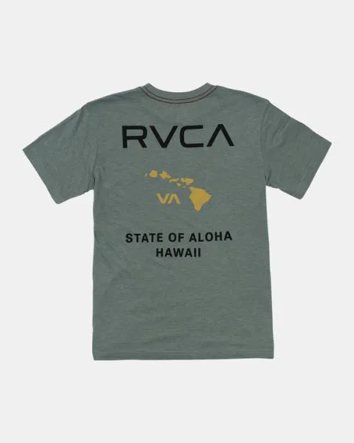 Rvca STATE OF ALOHA SS Jade Boys Tees and Tanks