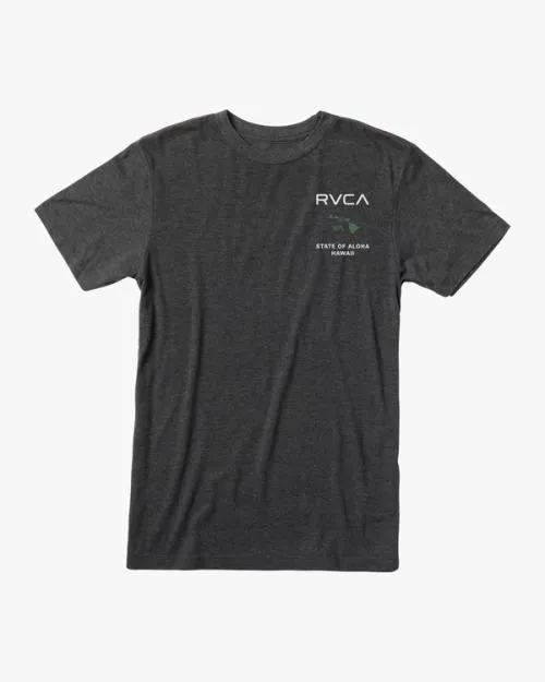 Rvca State Of Aloha Tee Blackgreen Men Short Sleeves
