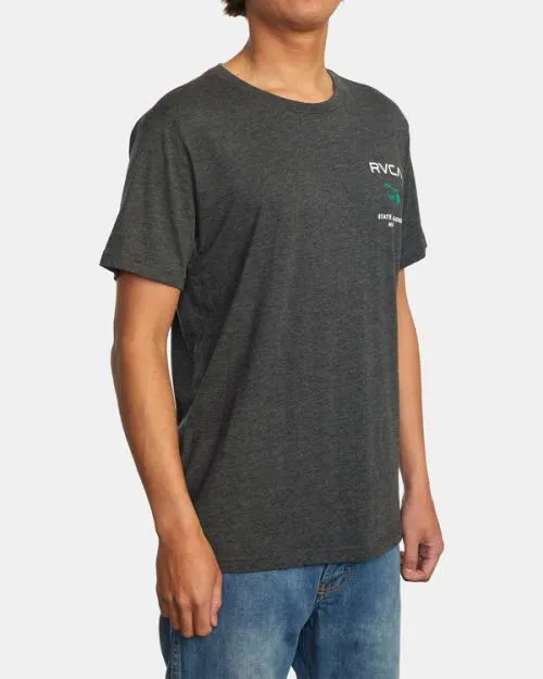 Rvca State Of Aloha Tee Blackgreen Men Short Sleeves