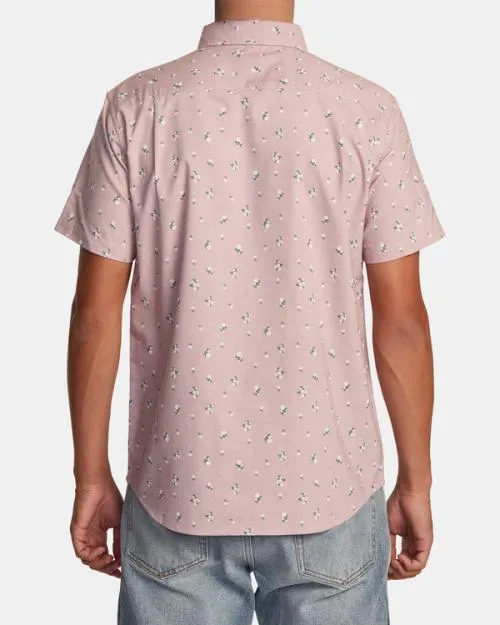 Rvca Thatll Do Print Short Sleeve Shirt Pale Mauve Men Shirts and Flannels