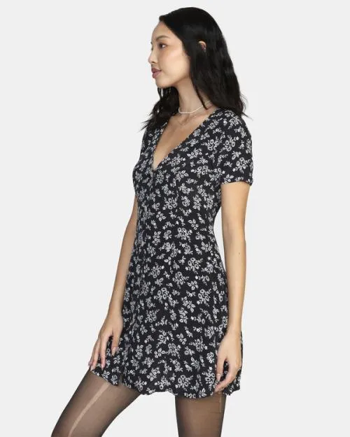 Rvca Understated Mini Dress Black Women Dresses and Rompers