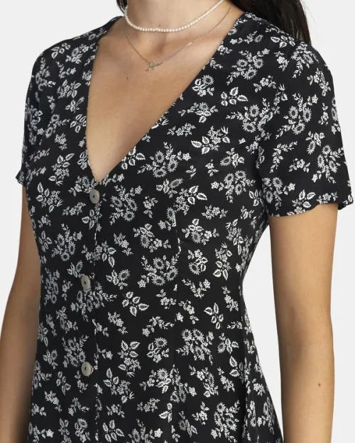 Rvca Understated Mini Dress Black Women Dresses and Rompers