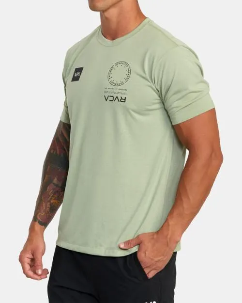 Rvca VA Mark Tee Grey Army SportMen Short Sleeves