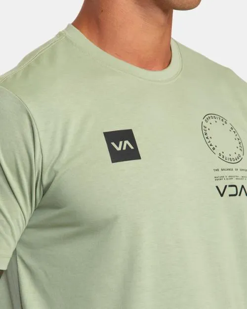 Rvca VA Mark Tee Grey Army SportMen Short Sleeves