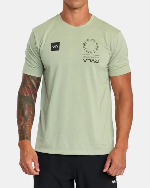 Rvca VA Mark Tee Grey Army SportMen Short Sleeves