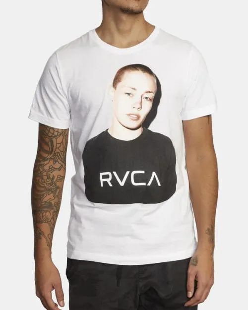 Rvca VA Sport X Rose Photo Short Sleeve Tee White SportMen Short Sleeves