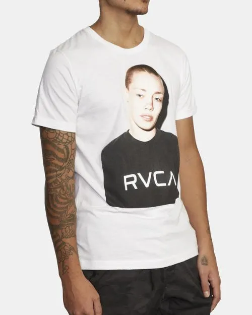 Rvca VA Sport X Rose Photo Short Sleeve Tee White SportMen Short Sleeves