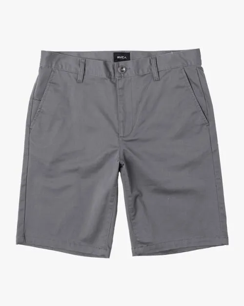 Rvca Weekend Stretch Chino Shorts 20034 Smoke Men Shorts and Hybrids
