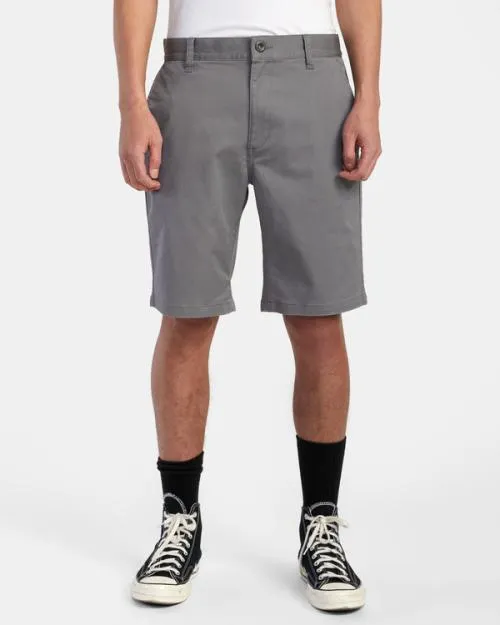Rvca Weekend Stretch Chino Shorts 20034 Smoke Men Shorts and Hybrids