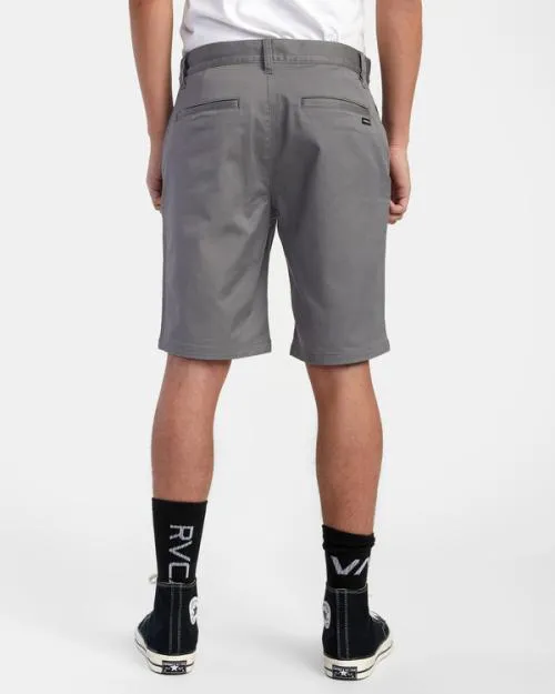 Rvca Weekend Stretch Chino Shorts 20034 Smoke Men Shorts and Hybrids