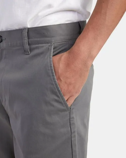 Rvca Weekend Stretch Chino Shorts 20034 Smoke Men Shorts and Hybrids