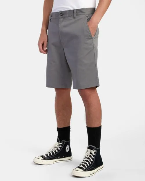 Rvca Weekend Stretch Chino Shorts 20034 Smoke Men Shorts and Hybrids