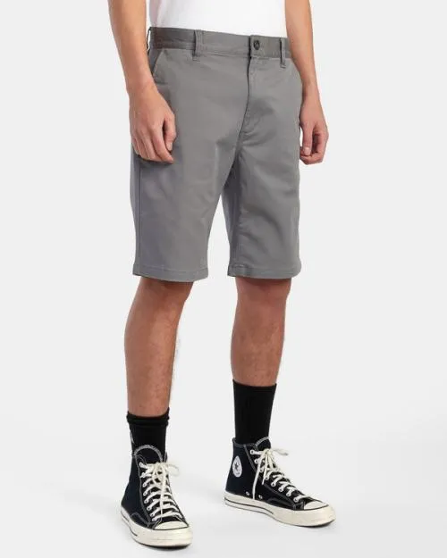 Rvca Weekend Stretch Chino Shorts 20034 Smoke Men Shorts and Hybrids