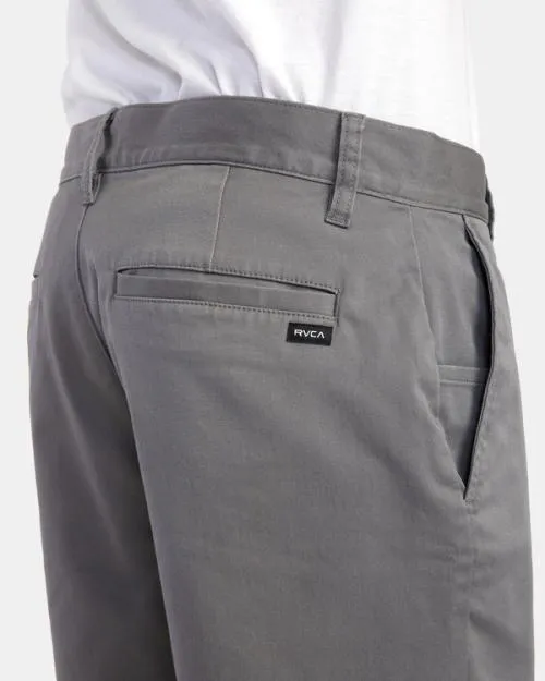 Rvca Weekend Stretch Chino Shorts 20034 Smoke Men Shorts and Hybrids