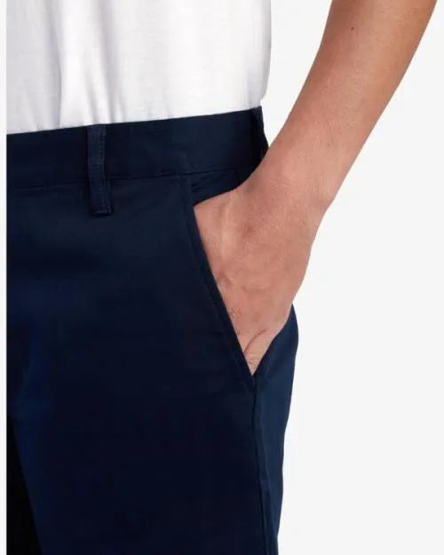 Rvca Weekend Stretch Shorts Navy Marine Men Shorts and Hybrids