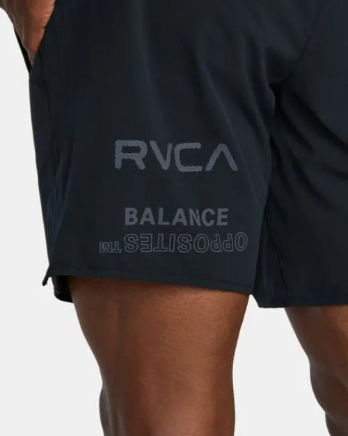 Rvca Yogger Stretch Elastic Waist Shorts 17034 Black All Brand 2 Men Athletic Shorts