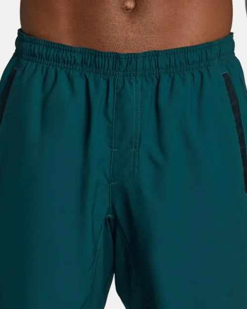 Rvca Yogger Stretch Elastic Waist Shorts 17034 Deep Sea Men Athletic Shorts