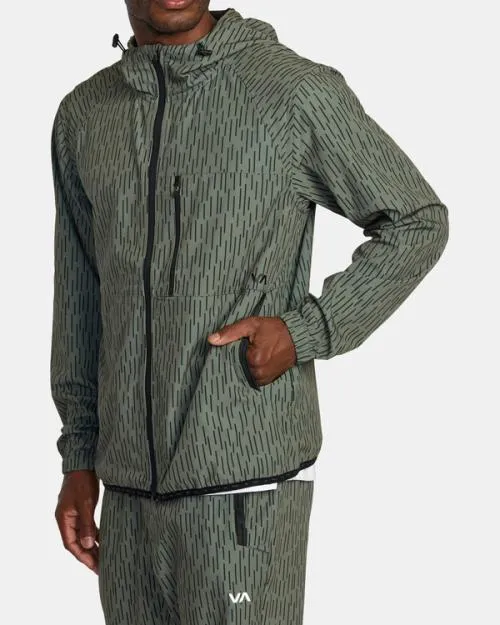 Rvca Yogger ZipUp Hooded Jacket II Rain Camo SportMen Jackets