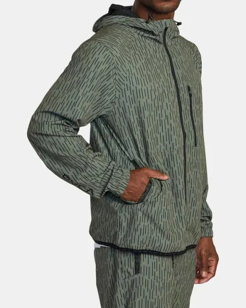Rvca Yogger ZipUp Hooded Jacket II Rain Camo SportMen Jackets