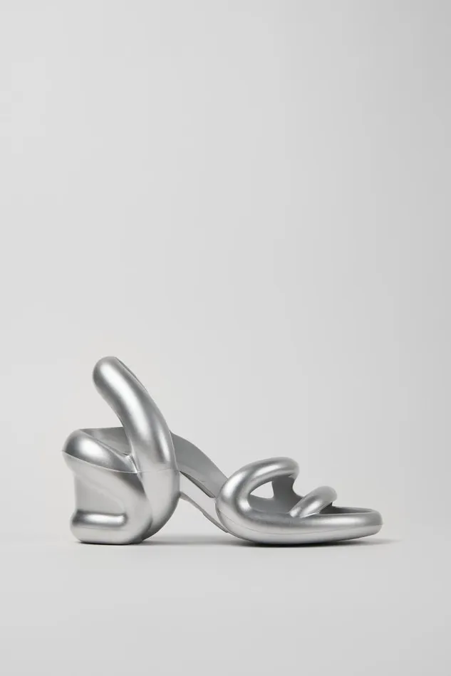 Sandals Women Camper Kobarah Silver Textile Sandals Sandals Women Camper Kobarah Silver Textile Sandals
