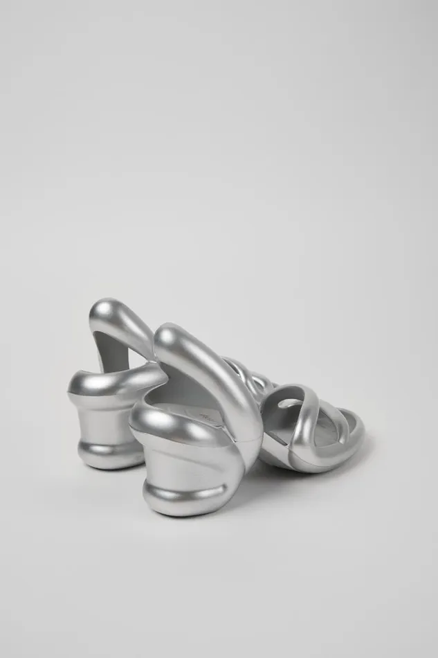Sandals Women Camper Kobarah Silver Textile Sandals Sandals Women Camper Kobarah Silver Textile Sandals