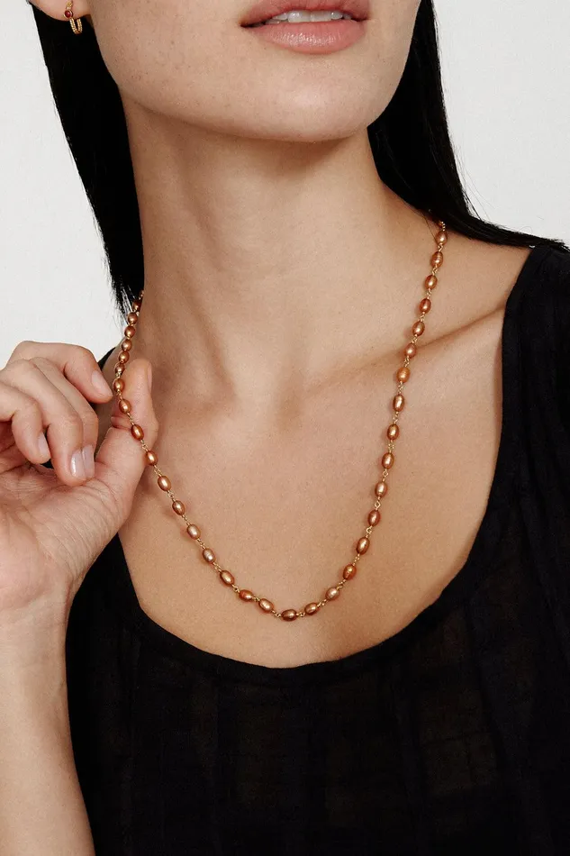 Santa Fe Necklace Copper Pearl Women Chan Luu Necklaces