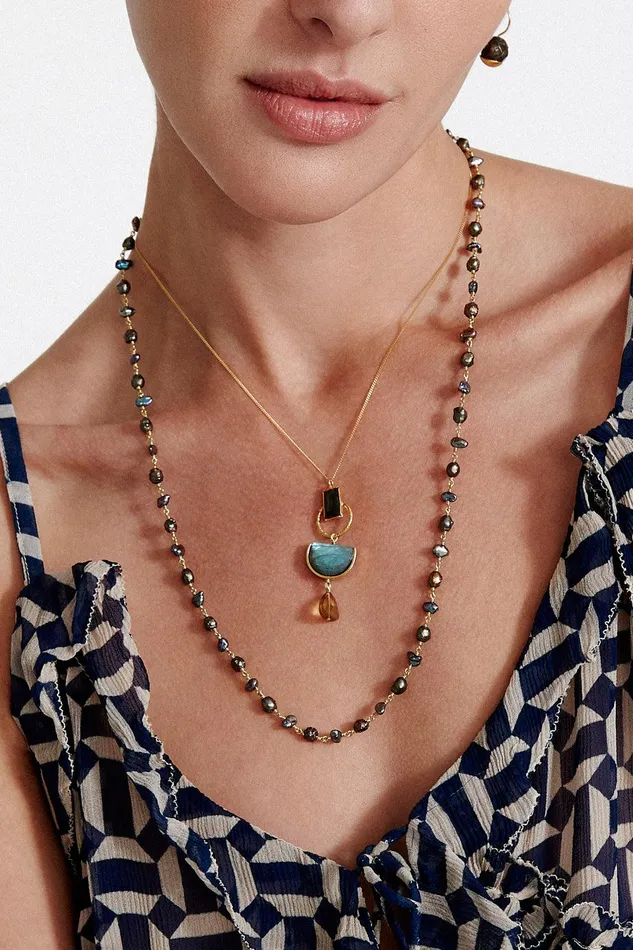 Santa Fe Necklace Peacock Pearl Women Chan Luu Necklaces