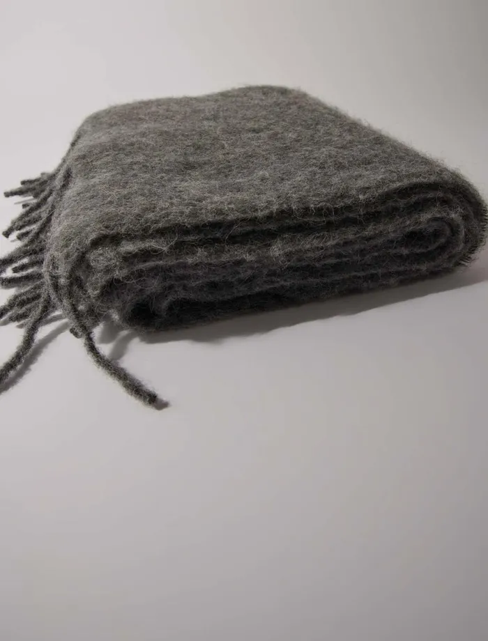 Scarves and Ponchos Women Maje Alpaca Blend Scarf Anthracite