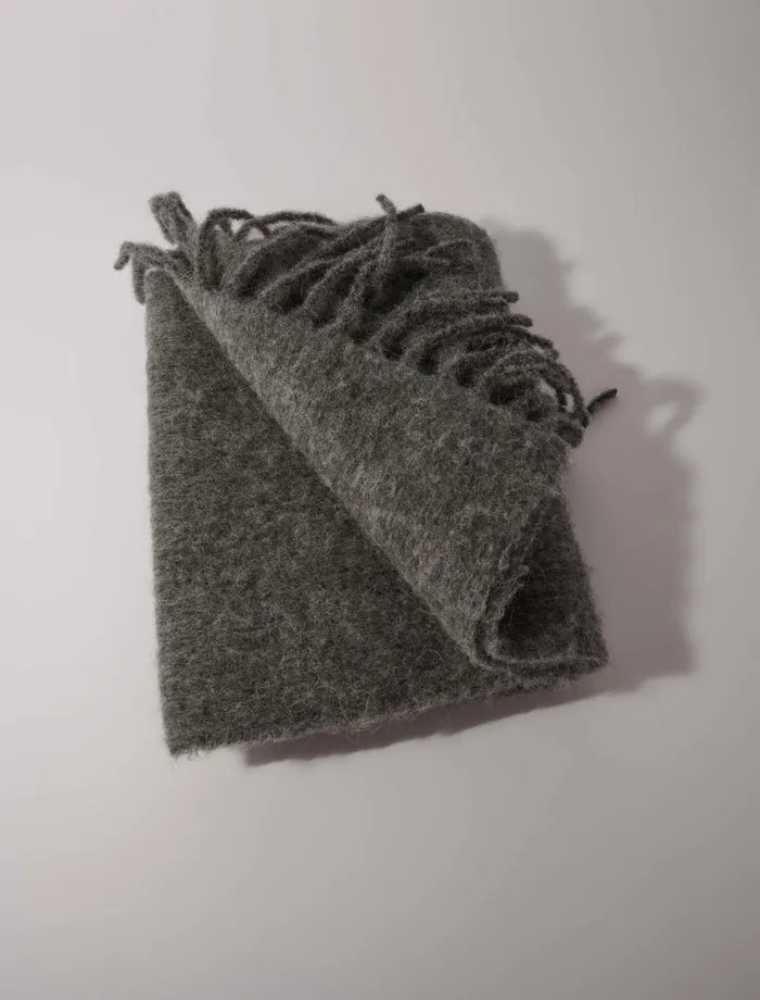Scarves and Ponchos Women Maje Alpaca Blend Scarf Anthracite