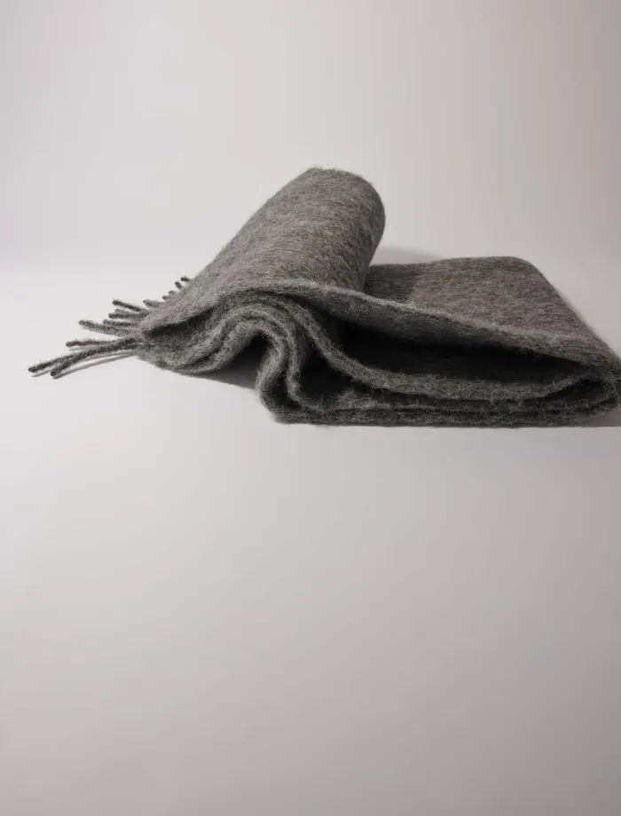 Scarves and Ponchos Women Maje Alpaca Blend Scarf Anthracite