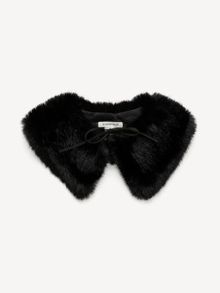 Scarves Women By Malene Birger Cowie Faux Fur Collar Black