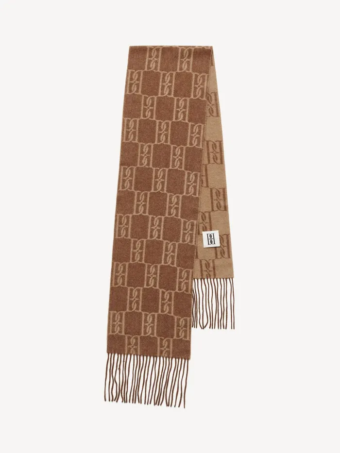 Scarves Women By Malene Birger Manno Wool Scarf Bison