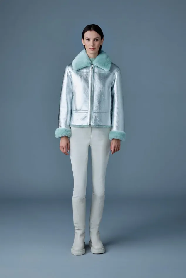 Shearling Jackets Women Mackage BETTY 2in1 Reversible Leather Shearling Jacket Silvermint Shearling Jackets Women Mackage BETTY 2in1 Reversible Leather Shearling Jacket Silvermint