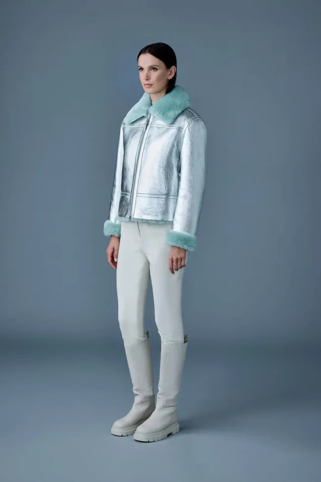 Shearling Jackets Women Mackage BETTY 2in1 Reversible Leather Shearling Jacket Silvermint Shearling Jackets Women Mackage BETTY 2in1 Reversible Leather Shearling Jacket Silvermint