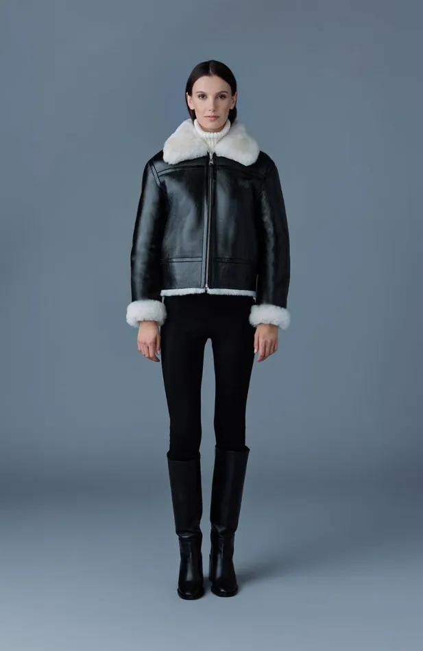 Shearling Jackets Women Mackage BETTY 2in1 Reversible Leather Shearling Jacket Silvermint Shearling Jackets Women Mackage BETTY 2in1 Reversible Leather Shearling Jacket Silvermint
