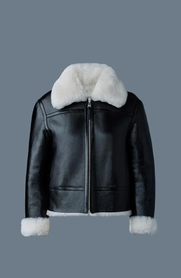 Shearling Jackets Women Mackage BETTY 2in1 Reversible Leather Shearling Jacket Silvermint Shearling Jackets Women Mackage BETTY 2in1 Reversible Leather Shearling Jacket Silvermint