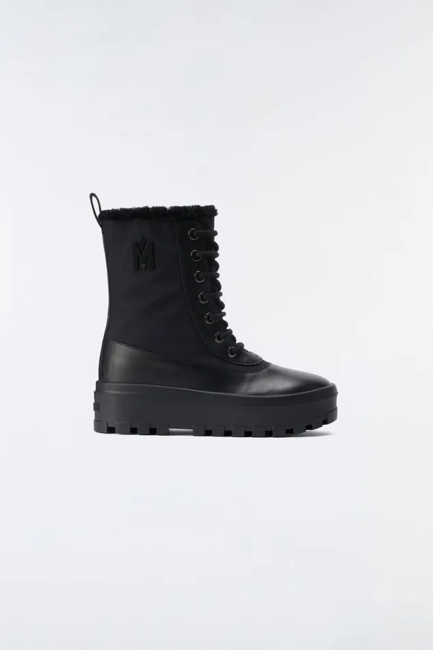 Shearling Lined Boots Women Mackage HEROW Shearlinglined Winter Boot For Women Champagne