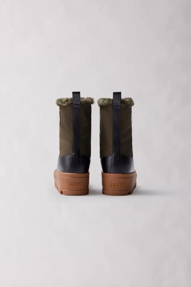 Shearling Lined Boots Women Mackage HEROW Shearlinglined Winter Boot For Women Champagne
