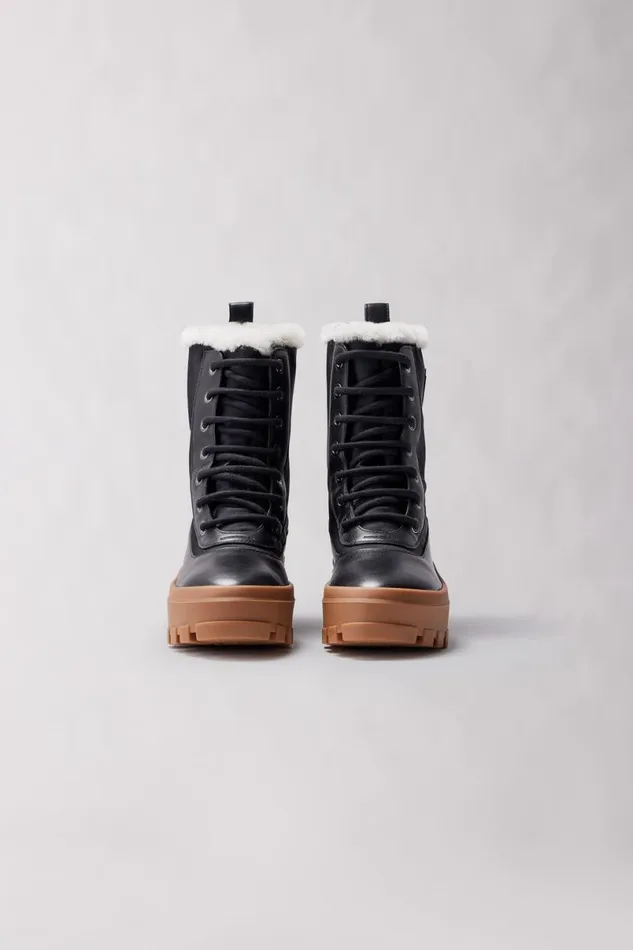 Shearling Lined Boots Women Mackage HEROW Shearlinglined Winter Boot For Women Champagne