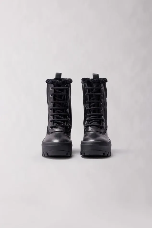 Shearling Lined Boots Women Mackage HEROW Shearlinglined Winter Boot For Women Champagne