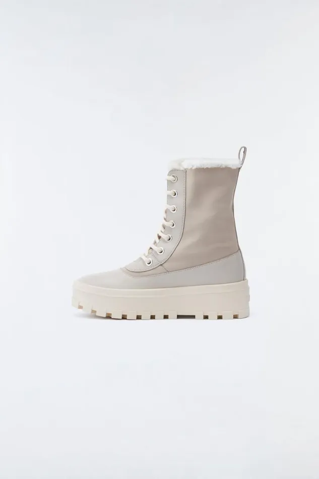 Shearling Lined Boots Women Mackage HEROW Shearlinglined Winter Boot For Women Champagne