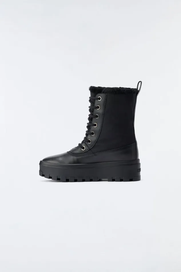 Shearling Lined Boots Women Mackage HEROW Shearlinglined Winter Boot For Women Champagne
