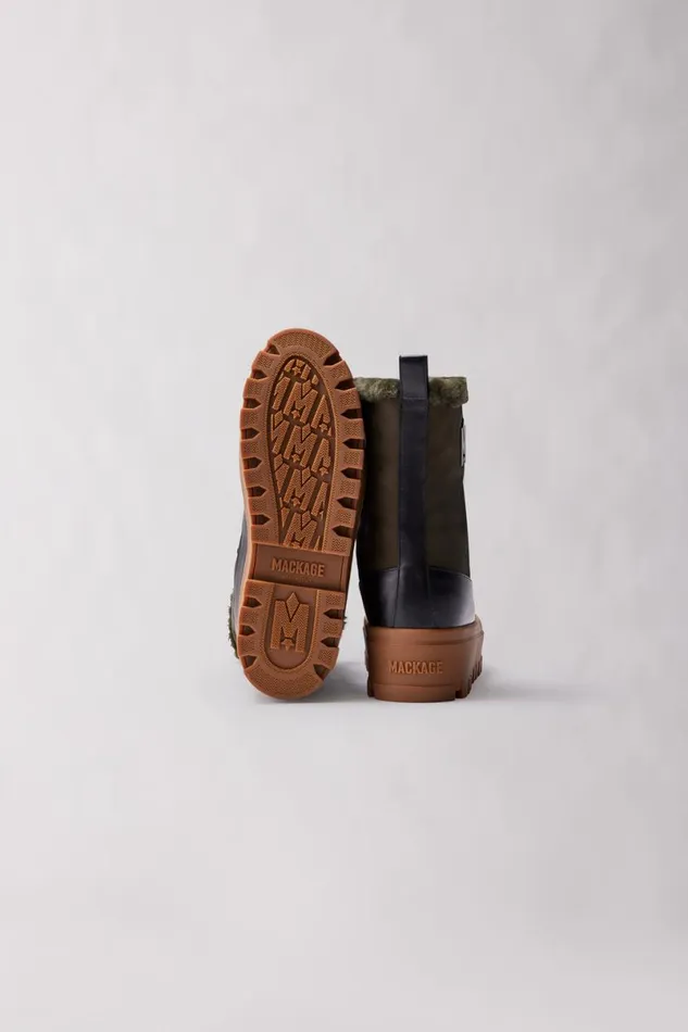 Shearling Lined Boots Women Mackage HEROW Shearlinglined Winter Boot For Women Champagne