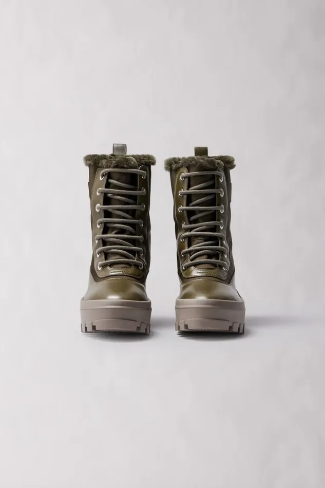 Shearling Lined Boots Women Mackage HEROW Shearlinglined Winter Boot For Women Champagne