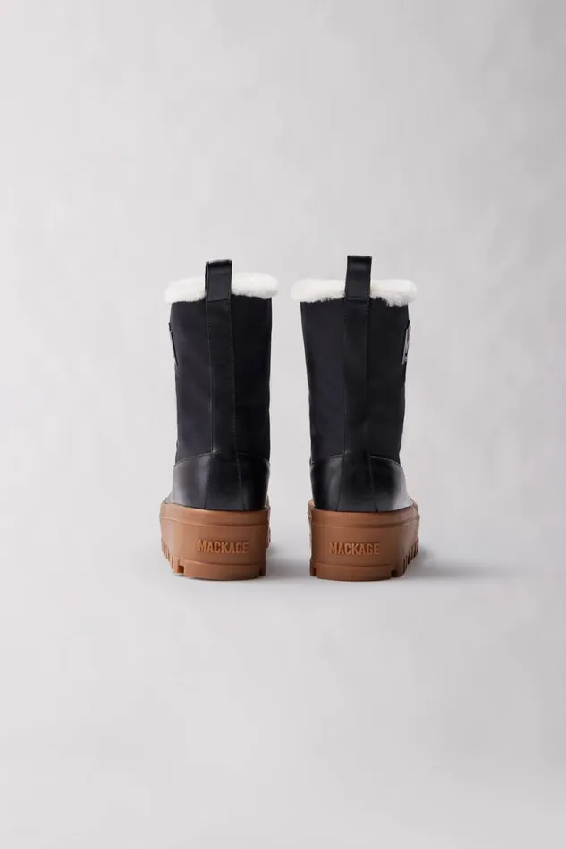 Shearling Lined Boots Women Mackage HEROW Shearlinglined Winter Boot For Women Champagne