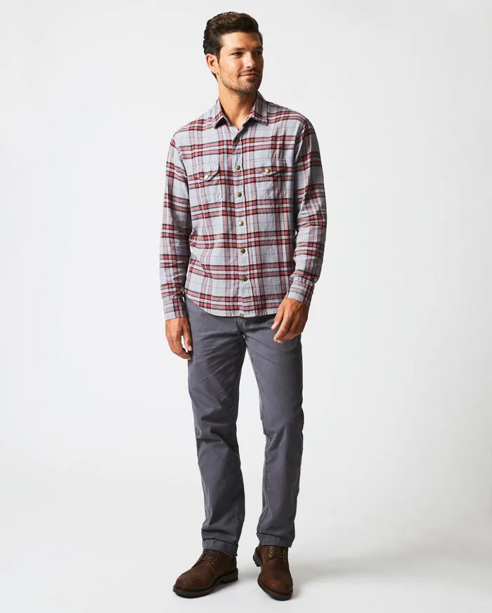 Shirting Men Billy Reid Bold Plaid Western Snap Front Shirt Greymulti