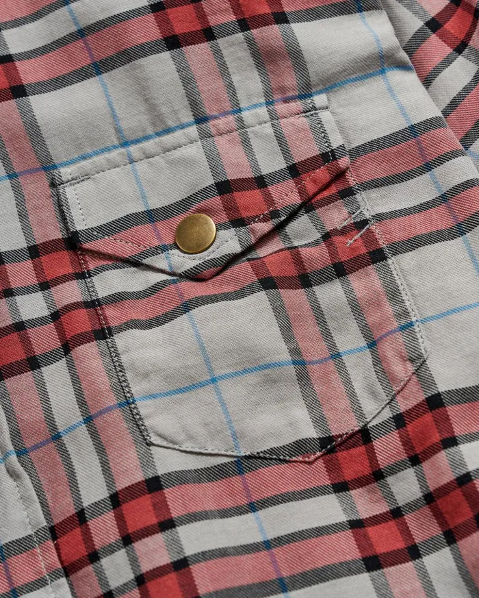 Shirting Men Billy Reid Bold Plaid Western Snap Front Shirt Greymulti