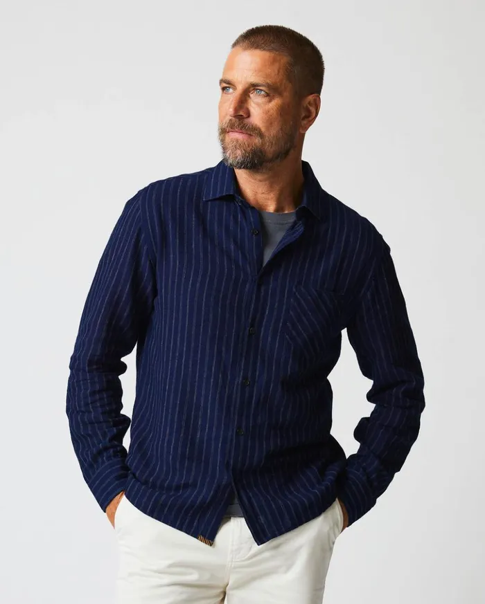Shirting Men Billy Reid John T Shirt Indigowhite